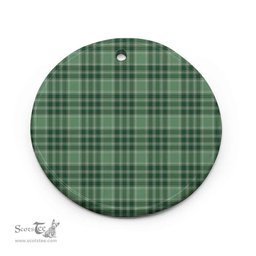 Scottish MacDonald Lord of the Isles Hunting Clan Tartan Ceramic Ornament - Combo set ScotsTee.com