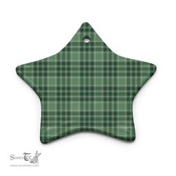 Scottish MacDonald Lord of the Isles Hunting Clan Tartan Ceramic Ornament - Combo set ScotsTee.com