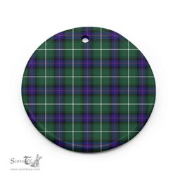 Scottish MacDonald of the Isles Hunting Modern Clan Tartan Ceramic Ornament - Combo set ScotsTee.com