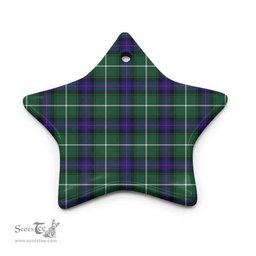 Scottish MacDonald of the Isles Hunting Modern Clan Tartan Ceramic Ornament - Combo set ScotsTee.com