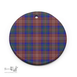 Scottish Chisholm Hunting Modern Clan Tartan Ceramic Ornament - Combo set ScotsTee.com