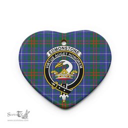 Scottish Edmonstone (of Duntreath) Clan Crest Tartan Ceramic Ornament - Combo set ScotsTee.com