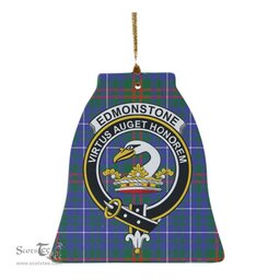 Scottish Edmonstone (of Duntreath) Clan Crest Tartan Ceramic Ornament - Combo set ScotsTee.com