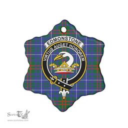 Scottish Edmonstone (of Duntreath) Clan Crest Tartan Ceramic Ornament - Combo set ScotsTee.com