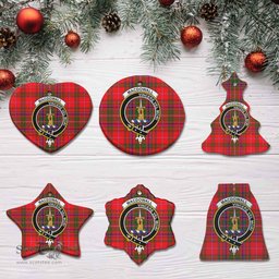 Scottish MacDowall (of Garthland) Clan Crest Tartan Ceramic Ornament - Combo set ScotsTee.com