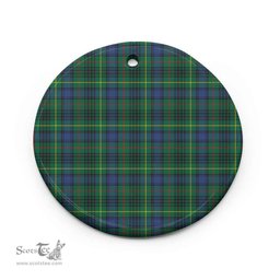 Scottish Stewart Hunting Modern Clan Tartan Ceramic Ornament - Combo set ScotsTee.com