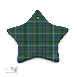 Scottish Stewart Hunting Modern Clan Tartan Ceramic Ornament - Combo set ScotsTee.com