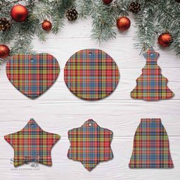 Scottish Ogilvie of Airlie Ancient Clan Tartan Ceramic Ornament - Combo set ScotsTee.com