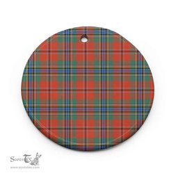 Scottish MacLean of Duart Ancient Clan Tartan Ceramic Ornament - Combo set ScotsTee.com