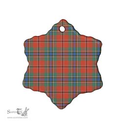 Scottish MacLean of Duart Ancient Clan Tartan Ceramic Ornament - Combo set ScotsTee.com