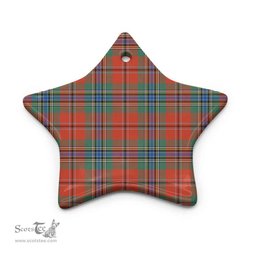 Scottish MacLean of Duart Ancient Clan Tartan Ceramic Ornament - Combo set ScotsTee.com