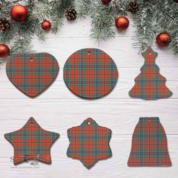 Scottish MacLean of Duart Ancient Clan Tartan Ceramic Ornament - Combo set ScotsTee.com