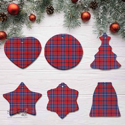 Scottish Wishart Dress Clan Tartan Ceramic Ornament - Combo set ScotsTee.Com