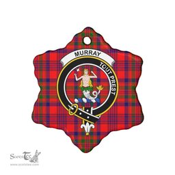 Scottish Murray (of Dysart) Clan Crest Tartan Ceramic Ornament - Combo set ScotsTee.Com
