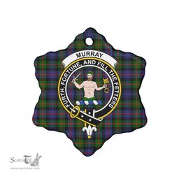 Scottish Murray (of Atholl) Clan Crest Tartan Ceramic Ornament - Combo set ScotsTee.Com