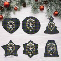 Scottish Murray (of Atholl) Clan Crest Tartan Ceramic Ornament - Combo set ScotsTee.Com