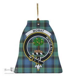 Scottish Mowat (of Inglistoun) Clan Crest Tartan Ceramic Ornament - Combo set ScotsTee.Com