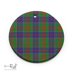 Scottish Stewart of Appin Hunting Modern Clan Tartan Ceramic Ornament - Combo set ScotsTee.Com
