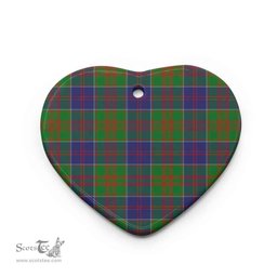 Scottish Stewart of Appin Hunting Modern Clan Tartan Ceramic Ornament - Combo set ScotsTee.Com
