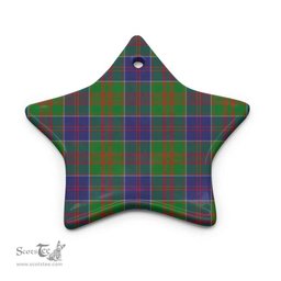 Scottish Stewart of Appin Hunting Modern Clan Tartan Ceramic Ornament - Combo set ScotsTee.Com