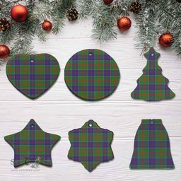 Scottish Stewart of Appin Hunting Modern Clan Tartan Ceramic Ornament - Combo set ScotsTee.Com