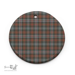 Scottish Murray of Atholl Weathered Clan Tartan Ceramic Ornament - Combo set ScotsTee.Com
