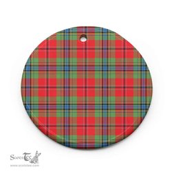 Scottish MacLean of Duart Modern Clan Tartan Ceramic Ornament - Combo set ScotsTee.Com
