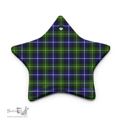 Scottish MacNeill of Barra Modern Clan Tartan Ceramic Ornament - Combo set ScotsTee.Com