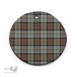 Scottish MacLeod of Harris Weathered Clan Tartan Ceramic Ornament - Combo set ScotsTee.Com