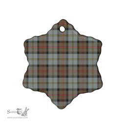 Scottish MacLeod of Harris Weathered Clan Tartan Ceramic Ornament - Combo set ScotsTee.Com