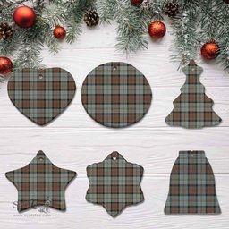 Scottish MacLeod of Harris Weathered Clan Tartan Ceramic Ornament - Combo set ScotsTee.Com