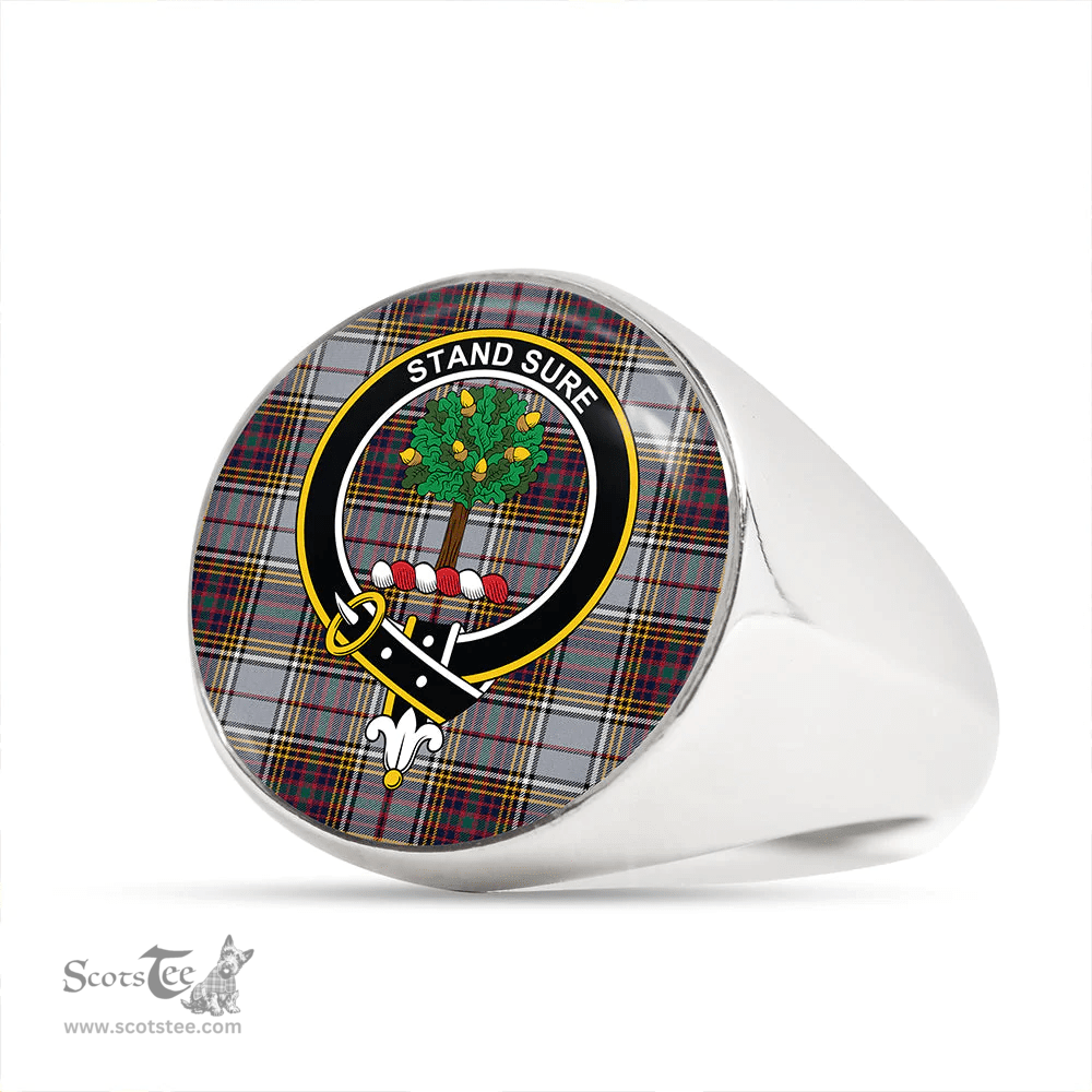 Scottish Anderson Ross Modern Clan Tartan Ring - Crest Classic Scottish Plaid Tartan Plaid