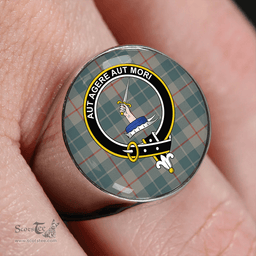 Scottish Barclay Hunting #2 Weathered Clan Tartan Ring - Crest Classic Scottish Plaid Tartan Plaid