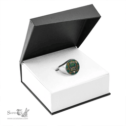 Scottish Anderson Green Modern Clan Tartan Ring - Crest Classic Scottish Plaid Tartan Plaid
