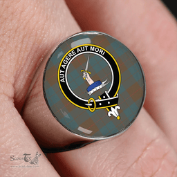 Scottish Barclay Hunting Weathered Clan Tartan Ring - Crest Classic Scottish Plaid Tartan Plaid
