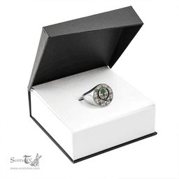 Scottish Anderson Arisaid Weathered Clan Tartan Ring - Crest Classic Scottish Plaid Tartan Plaid