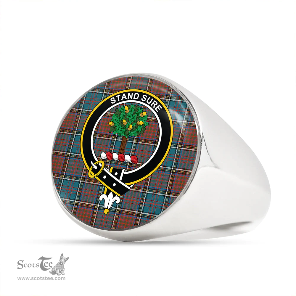Scottish Anderson Highland Society of London Ancient Clan Tartan Ring - Crest Classic Scottish Plaid Tartan Plaid
