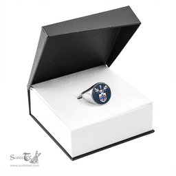 Scottish Belfrage (Belfarge) Modern Clan Tartan Ring - Crest Classic Scottish Plaid Tartan Plaid