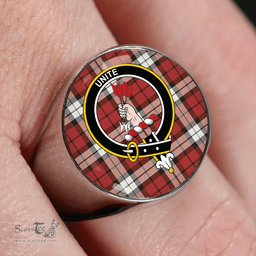 Scottish Brodie Dress Weathered Clan Tartan Ring - Crest Classic Scottish Plaid Tartan Plaid