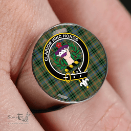 Scottish Buchanan Hunting #4 Ancient Clan Tartan Ring - Crest Classic Scottish Plaid Tartan Plaid