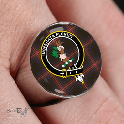 Scottish Braveheart Warrior (Watt #2) Weathered Clan Tartan Ring - Crest Classic Scottish Plaid Tartan Plaid