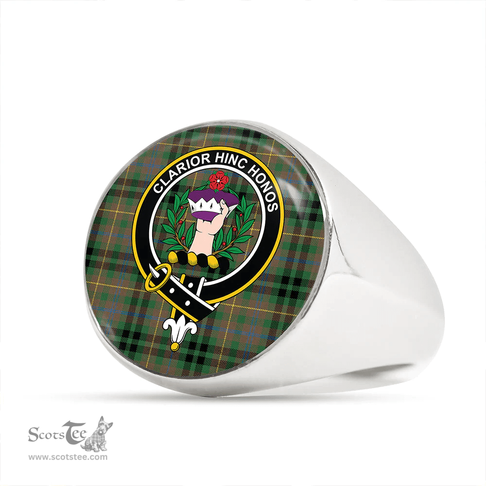 Scottish Buchanan Hunting #3 Ancient Clan Tartan Ring - Crest Classic Scottish Plaid Tartan Plaid