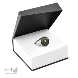 Scottish Buchanan Hunting #3 Modern Clan Tartan Ring - Crest Classic Scottish Plaid Tartan Plaid