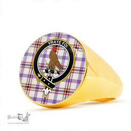 Scottish Boswell Dress Ancient Clan Tartan Ring - Crest Classic Scottish Plaid Tartan Plaid