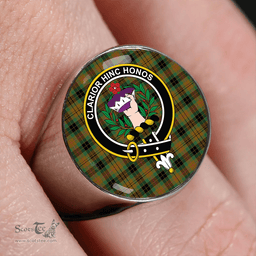 Scottish Buchanan Hunting #1 Ancient Clan Tartan Ring - Crest Classic Scottish Plaid Tartan Plaid