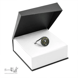 Scottish Buchanan Hunting #1 Modern Clan Tartan Ring - Crest Classic Scottish Plaid Tartan Plaid