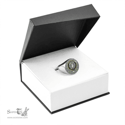 Scottish Burns Heritage Check Ancient Clan Tartan Ring - Crest Classic Scottish Plaid Tartan Plaid