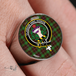 Scottish Buchanan Hunting #2 Modern Clan Tartan Ring - Crest Classic Scottish Plaid Tartan Plaid