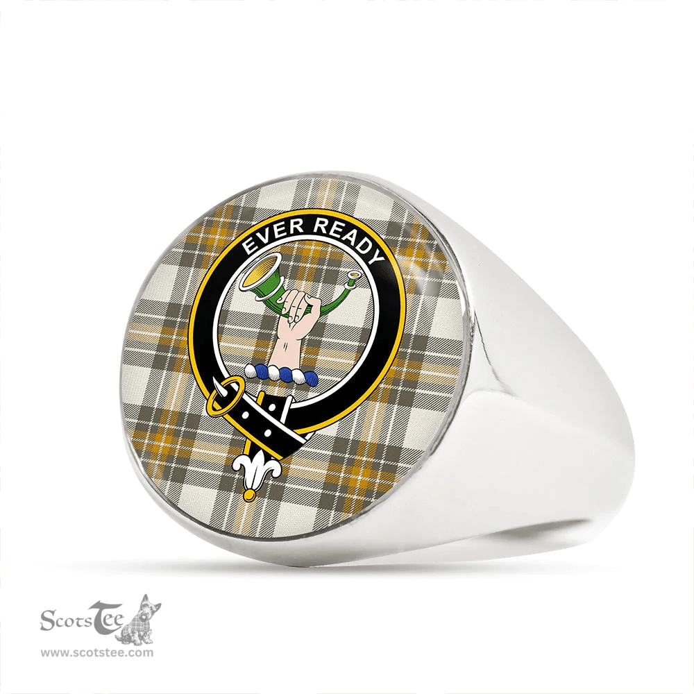 Scottish Burns Ancient Clan Tartan Ring - Crest Classic Scottish Plaid Tartan Plaid