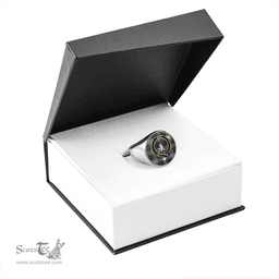 Scottish Brodie Hunting Weathered Clan Tartan Ring - Crest Classic Scottish Plaid Tartan Plaid